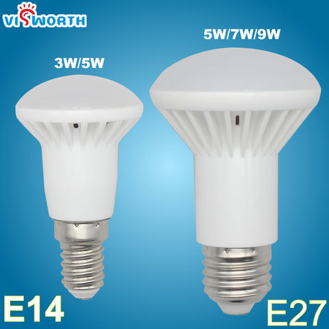 VisWorth R39 E14 Led Lamp 3W 5W R63 Led Bulb 7W 9W SMD2835 Lampada LED Spotlight Warm Cold white AC 110V 220V Led Light E27 B22 ► Photo 1/6