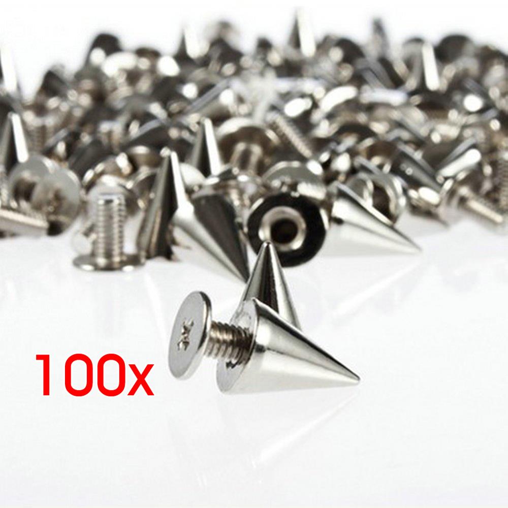 50pcs 9x6mm Silver Gold Thorns Spikes Rivets For Leather Punk Rivets Bullet  With Screws DIY Tire Studs And Spikes For Clothes - Price history & Review