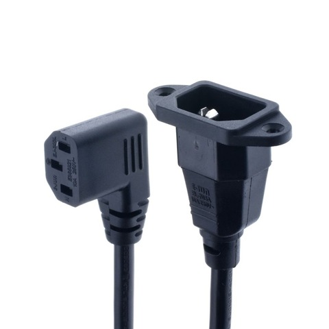 IEC320 C14 to C13 Extension cord,C14 with screw holes and C13 Short,60cm lenght.Drop shipping availables ► Photo 1/6