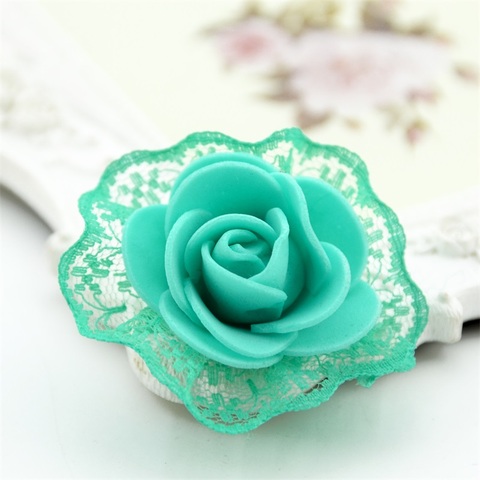 50pcs 5cm Mini Lace Pe Foam Rose Flower Heads Diy For Holiday Wedding Party Decorations Handmade Wreath Craft Fake Flowers Wall ► Photo 1/6