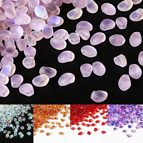50pcs 6*8mm Tear Drop Lampwork Mermaid Beads Bead Pendant Water Drop Glass Beads Handmade DIY Jewelry Making ► Photo 1/6