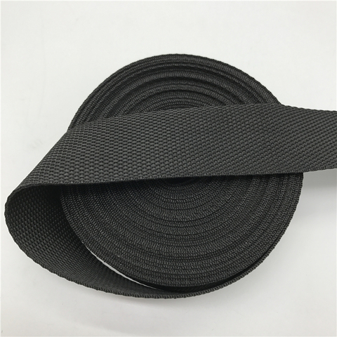 10 15mm 20mm 25mm 30mm 38mm 50mm Wide 5yards Black Strap Nylon Webbing Knapsack Strapping Bags Crafts ► Photo 1/1