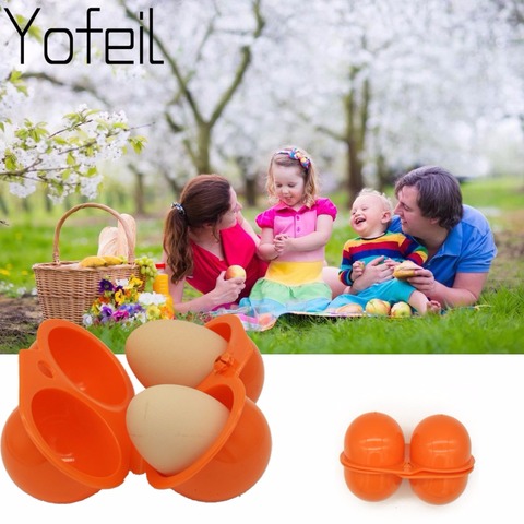 Brand new Outdoor Camping Hiking Picnic kitchen For  Portable storage Case holder Plastic Container Convenient Two Eggs Box ► Photo 1/6