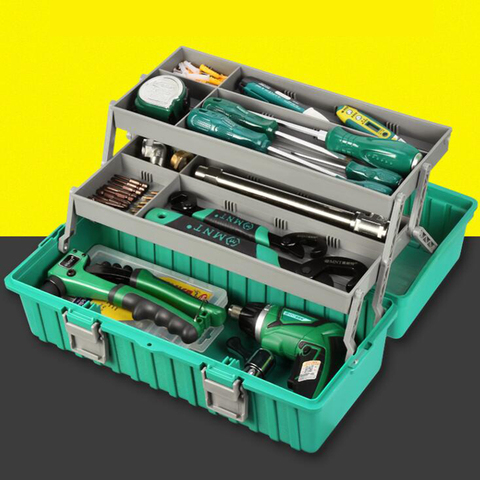 430X170X190mm ABS Tool case toolbox Impact resistant folding waterproof equipment camera case travel fishing repair tool box ► Photo 1/5