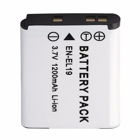 EN-EL19 ENEL19 3.7V 1200mAh Camera Battery Rechargeable Li-ion Battery for Nikon Coolpix S100 S3100 S3200 Digital Camera Cells ► Photo 1/6