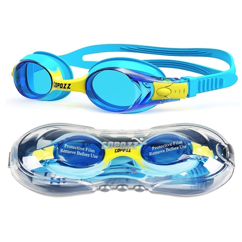 Copozz Waterproof Anti Fog UV Child Professional Colored Lenses Diving Swimming Glasses kids Eyewear Swim Goggles Gafas Nata ► Photo 1/6