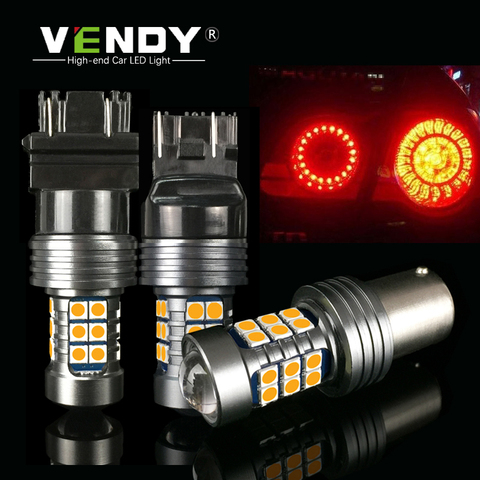 VENDY 1pcs Car LED Brake Lights Auto Parking Lamps Rear Fog Bulbs 12V 7443  W21/5W BAY15D P21/5W P21W BA15S 3157 P27W - Price history & Review