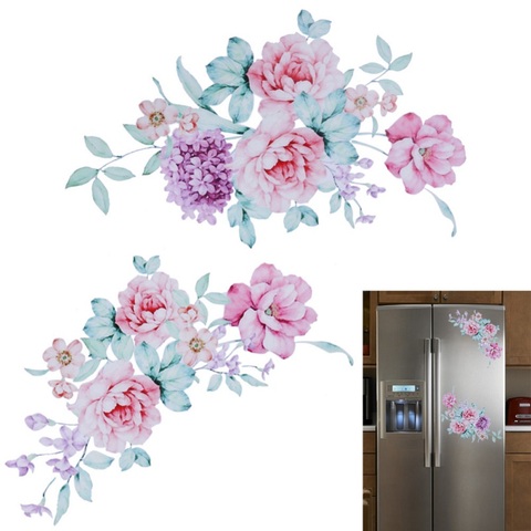 New Flowers 3D Wall Stickers Beautiful Peony Fridge Stickers Wardrobe Toilet Bathroom Decoration Vinyl Wall Decals/Adhesive 2022 ► Photo 1/6
