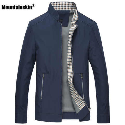 Mountainskin New Spring Autumn Men's Jackets Casual Coats Solid Color Mens Brand Clothing Stand Collar Male Bomber Jackets SA442 ► Photo 1/6