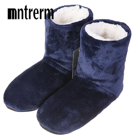 Mntrerm New Winter Plush Slippers Men Home Slippers botas Fashion Warm Shoes Men Autumn Slippers Home Shoes Large Size Hot Sale ► Photo 1/6