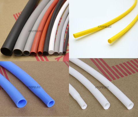 Flexible 1.7:1 Soft Silicone Heat Shrink Tubing Thick Wall 2500V 200℃ 1mm/2mm/3mm/4mm/5mm/6mm/8mm/10mm/12mm Diameter Blue/White ► Photo 1/2