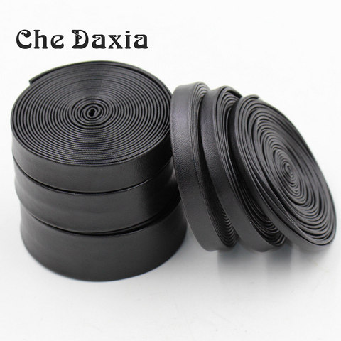(3 Meters/Pieces) 5/8/10/15/20/25MM Width Black color soft PU Leather Cord For DIY Handmade Jewelry Accessories Clothing belt ► Photo 1/3