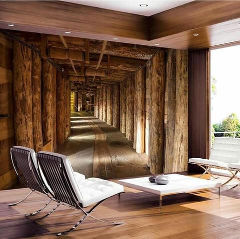 beibehang Custom Wallpaper House Decorative Mural 3d Wood Tree Tree Extension Space TV Sofa Room Background Wall 3d wallpaper ► Photo 1/3