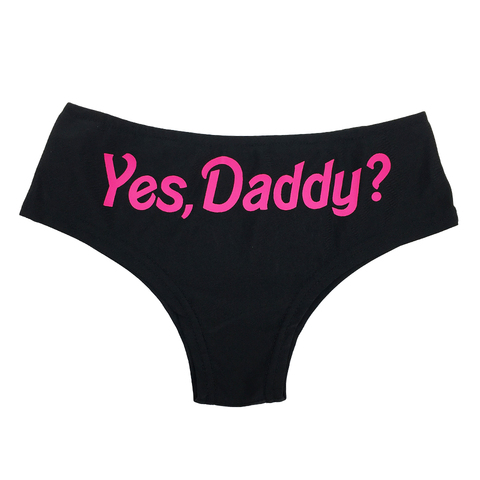 DOMI Yes Daddy Letter Printed Women Funny Lingerie G-string Underwear Panties T string Thongs Knickers Underwear Ladies Briefs ► Photo 1/6