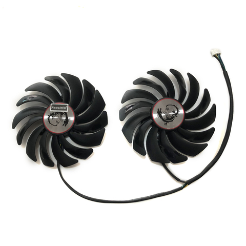 2pcs/lot cooler Fans RX580 RX480 Video Card cooling fan For Radeon RX 480 MSI RX 580 asic bitcoin mine GPU Graphics Card Cooling ► Photo 1/6