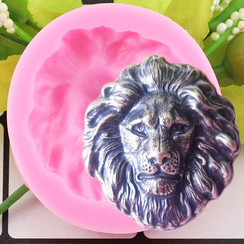 3D Lion Head Silicone Mold Chocolate Fondant Mold Animals DIY Baking Party Cake Decorating Tools Soap Polymer Clay Candy Mould ► Photo 1/6