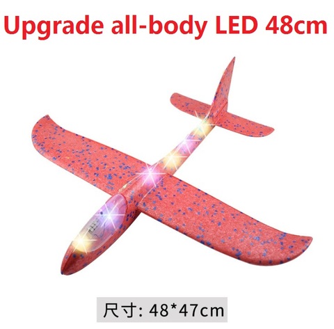 48cm LED DIY Kids Toys Hand Throw Flying Glider Planes Foam Aeroplane Model Party Bag Fillers Flying Glider Plane Toys Kids Game ► Photo 1/6