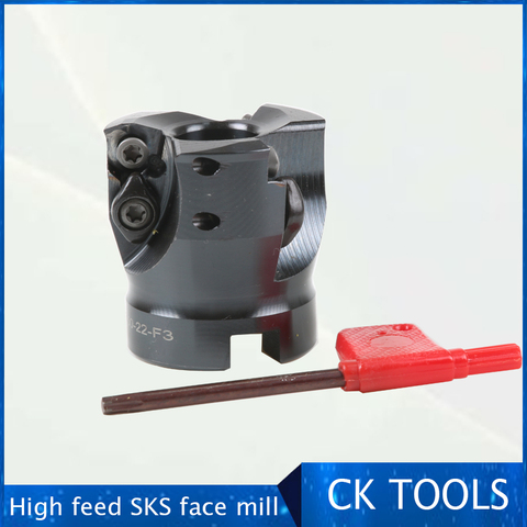 high feed sks face mill SKS  -50-22-4 63-22-4T 80-27-5T TInserted Shoulder Cutter Facemill 50 mm for For  WDMW080520 ► Photo 1/1