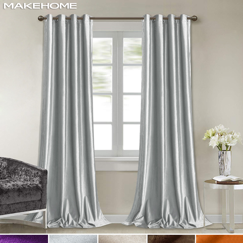Italy Velvet Window Curtains for Kitchen Living Room Treatment Drapes Multi-color Shiny Solid Soft Curtains for Bedroom ► Photo 1/6