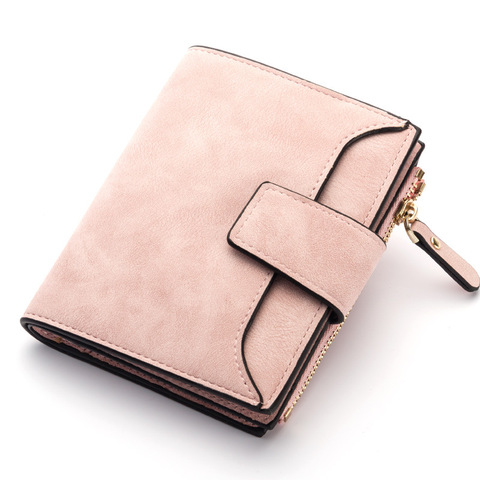 New Leather Women Wallet Hasp Small and Slim Coin Pocket Purse Women Wallets Cards Holders Luxury Brand Wallets Designer Purse ► Photo 1/6