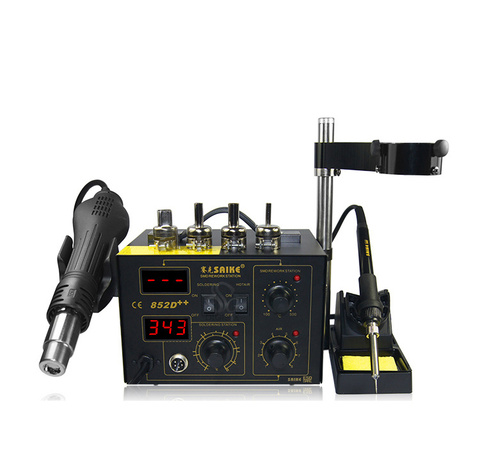 Saike 852D++  220V/110V Hot Air Rework Station soldering station  2 in 1 with Supply air gun rack ,and many gifts ► Photo 1/5