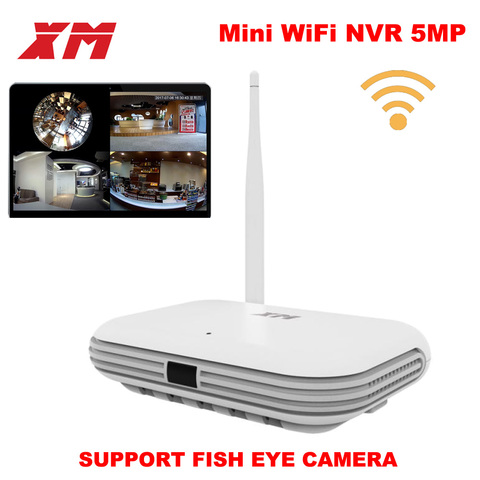 XM JPN1-W 5MP/4MP/3MP 360 degree panoramic VR 4CH smart WIFI mini NVR support ONVIF P2P wireless network IP camera ► Photo 1/6