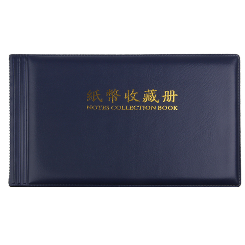 Banknote Currency Album Paper Money Pocket 30 Pages for Collectible Display Royal Blue ► Photo 1/6