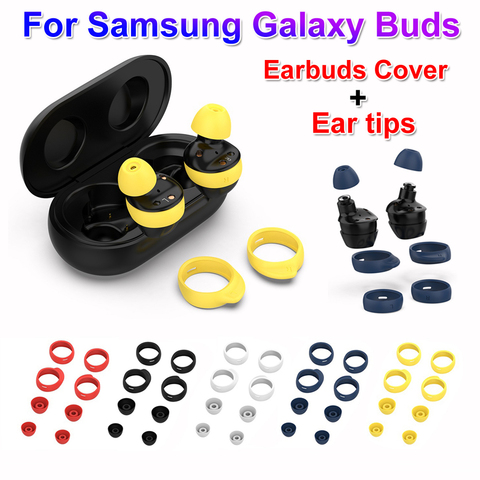 New Fashion Silicone In-ear Earbuds Cover Anti-Slip Headphone Case Earphone Eartips Kits Ear tips for Samsung Galaxy Buds ► Photo 1/6