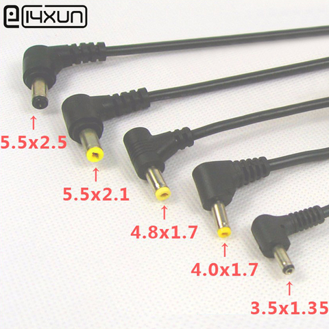 10pcs 5.5x2.5mm 5.5x2.1mm 4.8x1.7mm 4.0x1.7mm 3.5x1.35mm DC Power Plug with Cable Male Plugs Connector Adaptor Total Length 30cm ► Photo 1/3