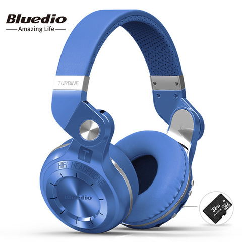 Bluedio T2+ fashionable foldable over the ear bluetooth headphones BT 5.0 support FM radio& SD card functions Music&phone calls ► Photo 1/6
