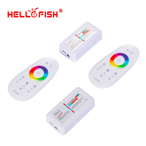 2.4G RGB RGBW LED strip controller touch remote control RF wireless 12V 24V LED driver Hello Fish ► Photo 1/5