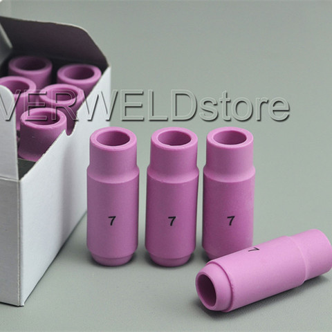 TIG Alumina Nozzles Gas Lens Cup #7 10N47 Fit TIG Welding Torch Consumables SR PTA DB WP 17 18 26 Series,10PK ► Photo 1/3