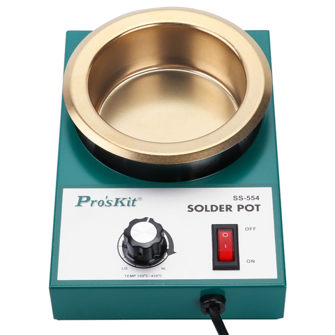 Pro'skit  Lead Free Solder Pot0.3/0.5/1.6/2.2kg Capacity Round Tin Stove Soldering Desoldering Melting Furnace Tinning Tools ► Photo 1/6