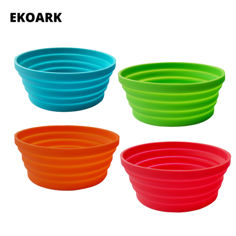 350ml Silicone Collapsible Bowl 4Color Travel Folding Bowl Outdoor Mixing Bowl Food-Grade portable bowl for Camping/Hiking/Sport ► Photo 1/6