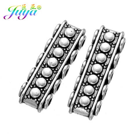 Juya 10pcs/lot Antique Silver Color Jewelry Components 5 Holes Separator Connectors Fit Natural Stones Beadwork Jewelry Making ► Photo 1/6