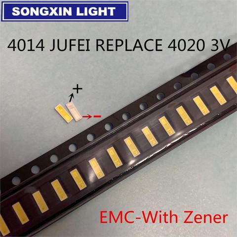 100pcs 4014 Replace 4020 SMD LED Beads Cold white 0.5W 3V 150mA For TV/LCD Backlight LED Backlight High Power LED EMC ► Photo 1/1