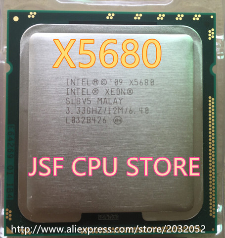 lntel Xeon X5680 processor (3.333GHz/12MB/6 cores/Socket 1366/6.4 GT/s QPI)Six core Server CPU ► Photo 1/1