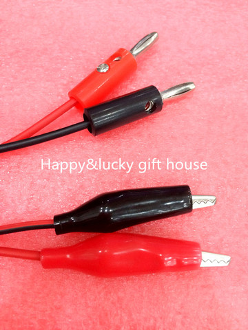 YYT Red and black banana plugs turn to alligator clip wire test line (1 pair=2 pcs) Hot sale Free shipping  ► Photo 1/3