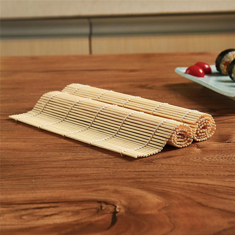 New Bamboo Sushi Mat Onigiri Rice Roller Rolling Maker Kitchen Japaness  Food 24*24CM
