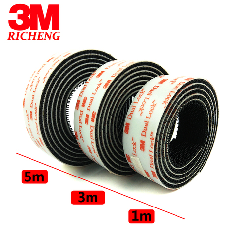 3M Dual Lock SJ3550 Black VHB Mushroom adhesive fastener tape, Type 250 ► Photo 1/6