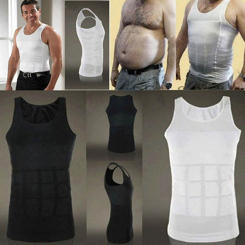 2022 Men Slimming Body Shaper Tummy Shaper Vest Slimming Underwear Corset Waist Muscle Girdle Shirt Fat Burn ► Photo 1/6