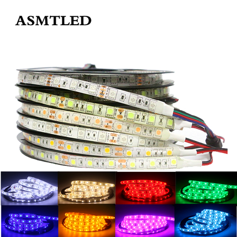 SMD 5050 Flexible LED Strip light 12V LED Tape Home Decoration Lighting White/Warm White/Blue/Green/Red/Yellow/Pink/Ice Blue/RGB ► Photo 1/6