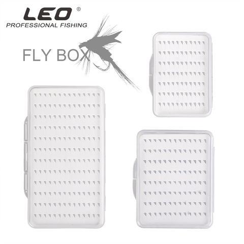 Leo Fly Hook Box 28055 Fly Fishing Hook Box With Foam Waterproof Durable Fishing Gear Transparent S M L Size Pesca ► Photo 1/6