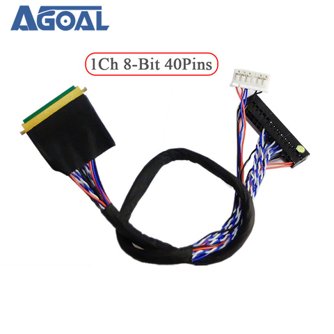 Universal 1 ch 8-bit 40 pins 40 pin single 8 LVDS cable for laptop notebook LED panel matrix screen ► Photo 1/5