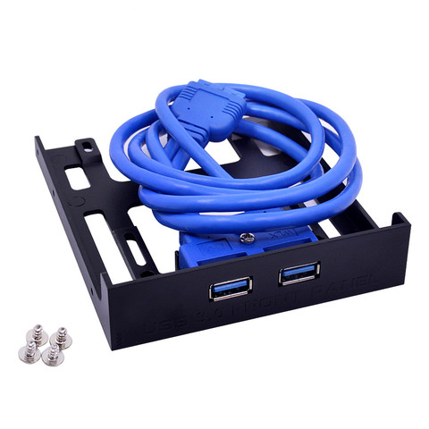 3.5 Inch USB 3.0 Front Panel Floppy Disk Bay With 2 Port USB 3.0 Hub 20 Pin Connector For Desktop Computer ► Photo 1/6