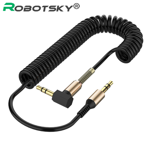 3.5MM Jack AUX Audio Cable Male to Male For Phone Car Speaker MP4 Headphone 2m Gold Plated Jack 3.5 Spring Audio Cables ► Photo 1/6