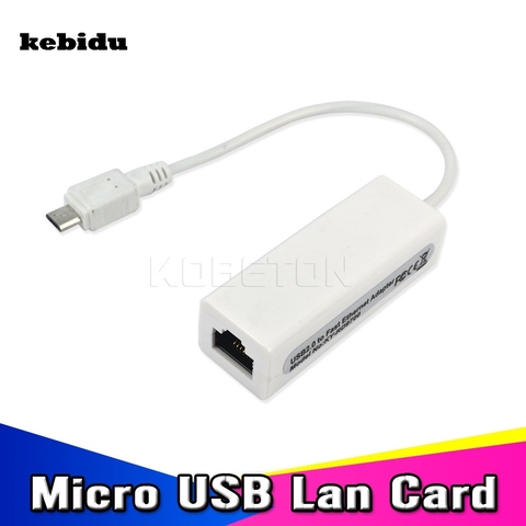 kebidu 15CM Micro USB 2.0 Male To RJ-45 Female 5-Pin 10/100Mbps Ethernet LAN Network Card Adapter For Windows XP 7 8 PC Linux ► Photo 1/3