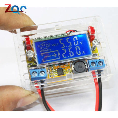 Adjustable Step-down Power Supply Module DC-DC 5-23V To 0-16.5V 3A Voltage Current LCD Display Step Down Buck Regulator + Case ► Photo 1/6