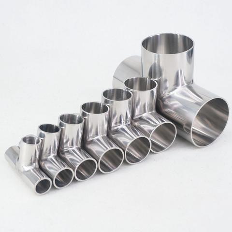 Fit For Tube O/D 16mm To 159mm 304 Stainless Steel Sanitary Weld Tee Connector Pipe Fittings ► Photo 1/5