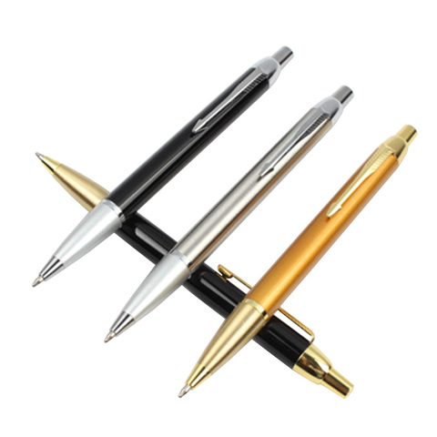 1PCS GENKKY Ballpoint Pen Press Metal ball Pens For School Office Stationery Gift Pen Ink Black Blue G2 Refill 0.7mm Press Pens ► Photo 1/6
